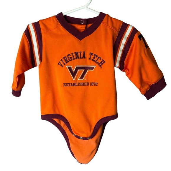 Virginia Tech VT Long Sleeve One Piece 6/9M - Picture 1 of 9